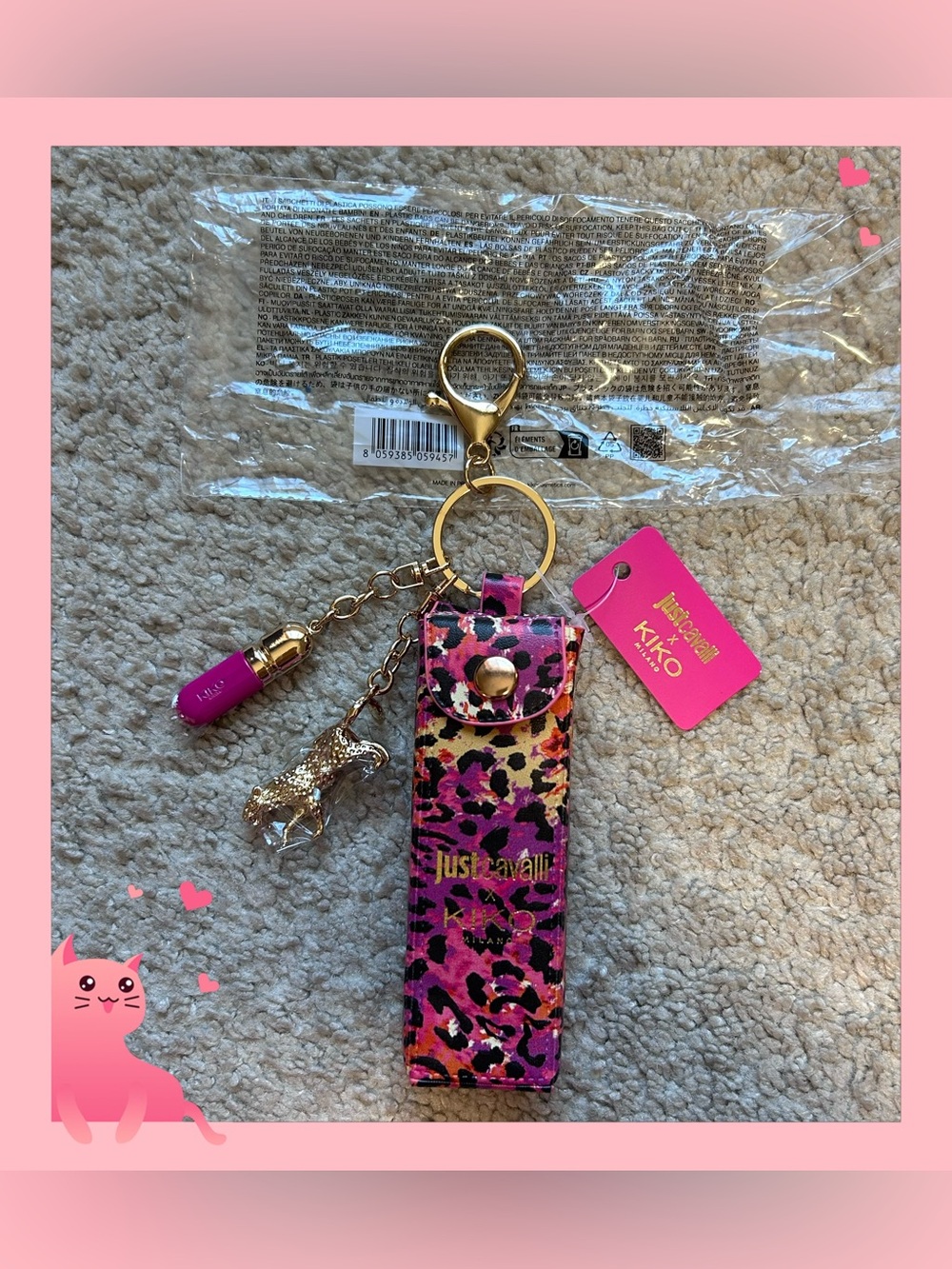 Just Cavalli x KiKo Milano Wild Glam-To-Go Key Charm Lipstick Holder Leopard